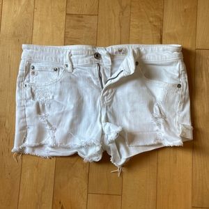 Size 27 AG White Jean Shorts
